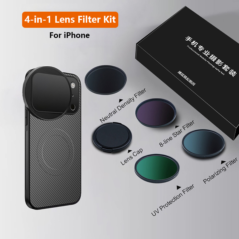 Photography Pro - 4-in-1 lens 58 mm mobiele telefoonfilterset