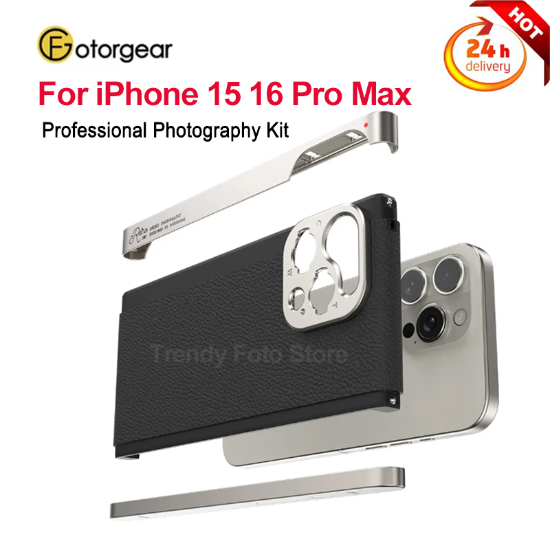 Photography With Iphone 15 - Fotorgear Professionele Fotografie Set met Lederen
