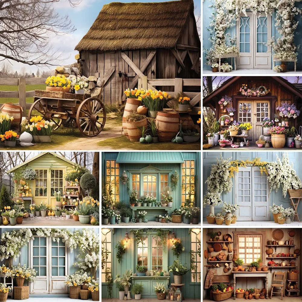 Photography Architecture - Lente Tuin Bloemen Huis Fotografie Achtergrond