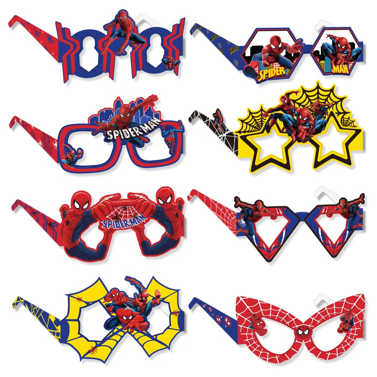 Photography Paper - 8PCS Spider-Man Papier Milieuvriendelijke Bril Cosplay