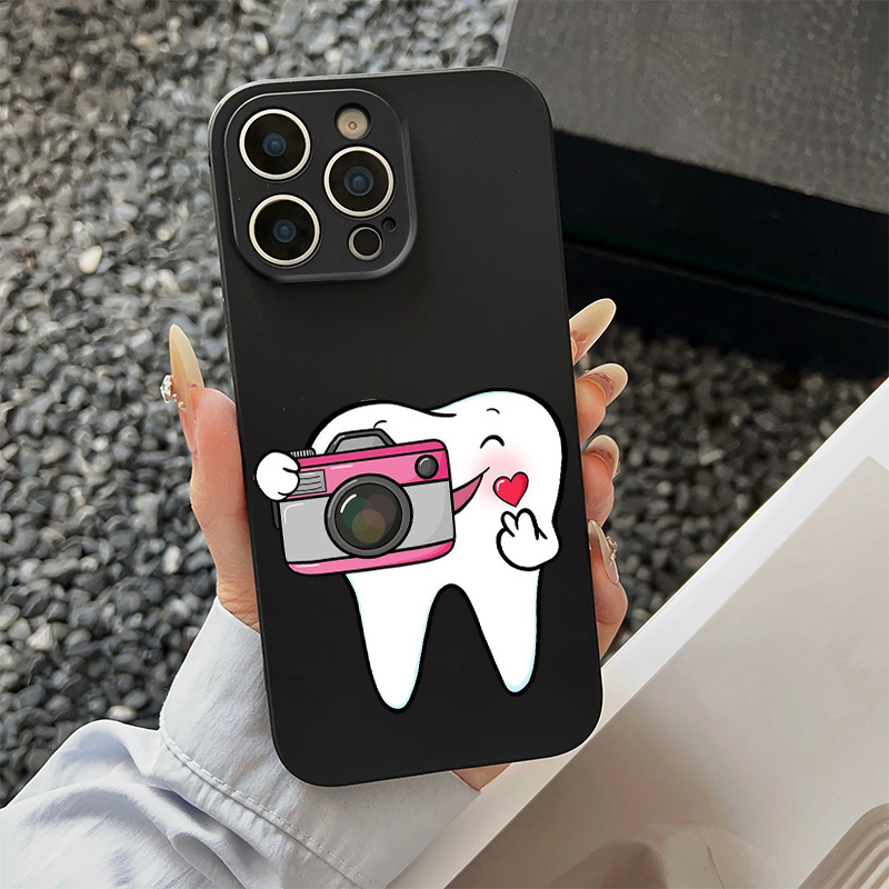 Photography With Iphone 15 - Schattige tanden fotografie ontwerp telefoonhoes geschikt