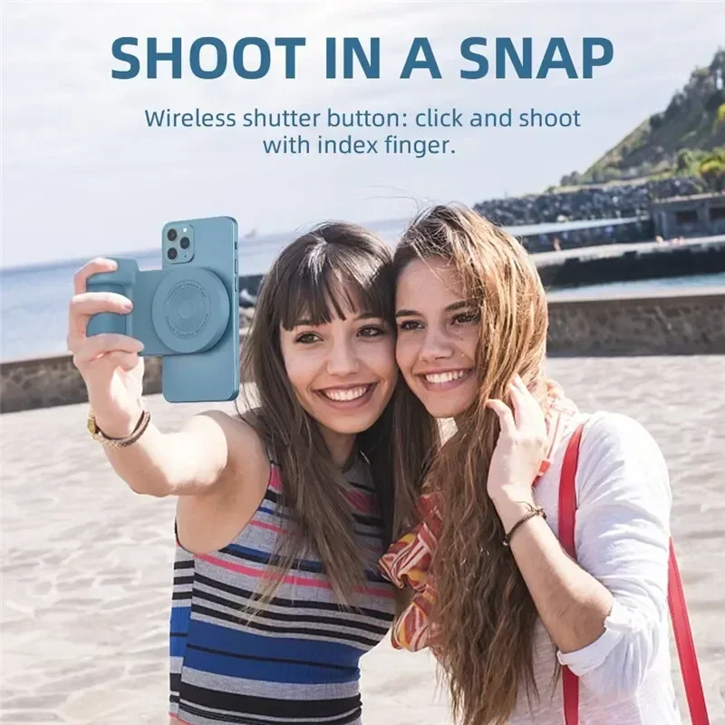 Photography With Iphone 15 - MagSafe magnetische telefooncamera-handgreep met Bluetooth-afstandsbediening voor