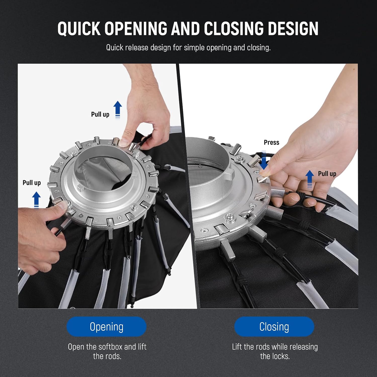 Parabolische softbox met Bowen - Photography Umbrella Lighting Kit recensie en prijs