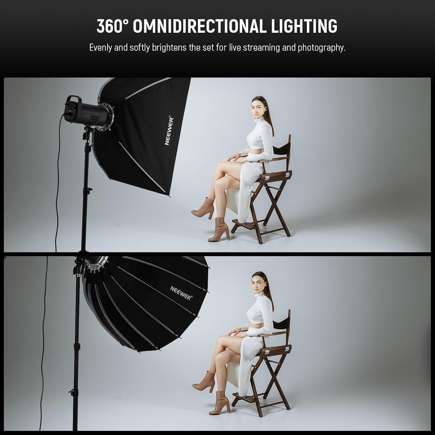 Parabolische softbox met Bowen - Photography Umbrella Lighting Kit recensie en prijs